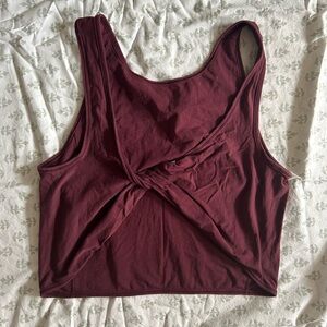 Lululemon Burgundy twist-back tank